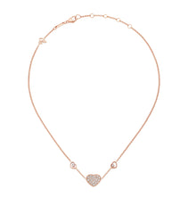 HAPPY HEART NECKLACE 3 MOTIFS DIAMOND