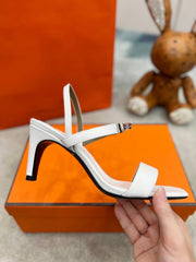 Glamour 75 Sandal White Leather