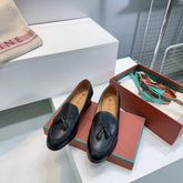 LP 25S SERGE TASSEL LOAFER 35MM IN BLACK CALFSKIN