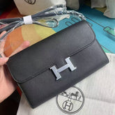 CONSTANCE SHOULDER BAG IN BLACK CALFSKIN