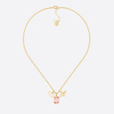 CD GOLD-COLORED METAL WITH WHITE RESIN PEARL NECKLACE