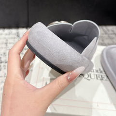 ARC CLOG MULES IN GREY SUEDE