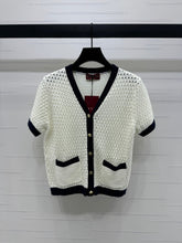 GUCCI SHORT-SLEEVE KNIT CARDIGAN 273215