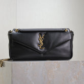 YSL 25S CALYPSO HANDBAG 26 IN BLACK LAMBSKIN GOLD HARDWARE