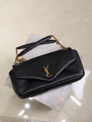 YSL 25S CALYPSO 30 IN BLACK GRAINED CALFSKIN GOLD HARDWARE