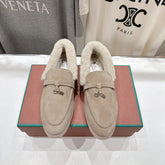 LP 25S SUMMER CHARMS WALK LOAFERS IN LIGHT TAUPE SUEDE AND FLEECE