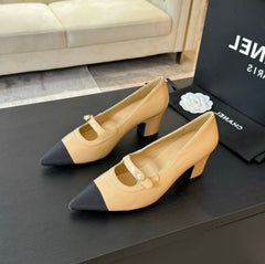 Double C WOMEN'S SHOES SPIRIT TOE Tan Brown Lambskin