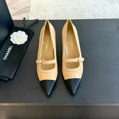 Double C WOMEN'S SHOES SPIRIT TOE Tan Brown Lambskin