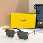 SKY RIMLESS RECTANGULAR FRAME SUNGLASSES FE40165U IN METAL