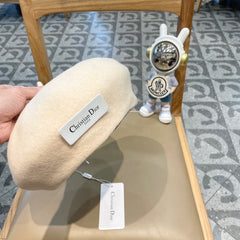 AUSTRALIAN BERET HAT IN BEIGE WOOL FELT 431714