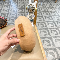 AUSTRALIAN BERET HAT IN PEACH BEIGE WOOL FELT 431717