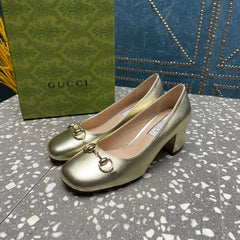 HIGH PUMP 55MM IN GOLDEN SHEEPSKIN