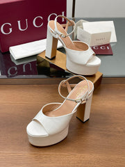 HIGH HEEL SANDALS 13 CM IN WHITE LAMBSKIN