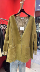 HERMES 25S MIDI SUEDE COAT 162