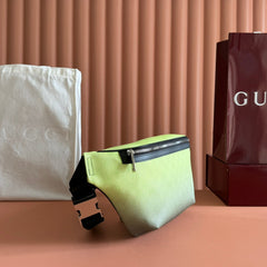 GUCCI 25S BELT BAG 39 CM IN NEON GREEN CALFSKIN