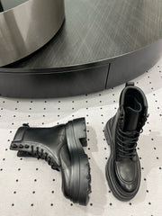 ANKLE BOOTS 55 MM IN BLACK CALFSKIN