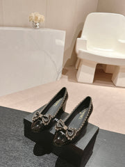 BOWKNOT HIGH HEELS IN BLACK SHEEPSKIN