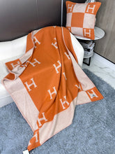 AVALON THROW BLANKET 170 CM IN TIGER ORANGE CASHMERE 294474