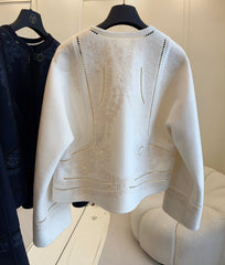 HERMES 25S SHORT REVERSIBLE KNITTED JACKET 092