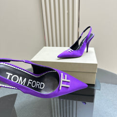 ANGELINA 10 CM SLINGBACK IN ROYAL PURPLE CALFSKIN