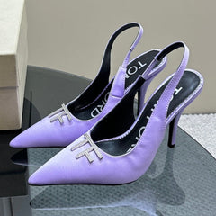 ANGELINA 10 CM SLINGBACK IN PASTEL PURPLE CALFSKIN