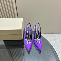 ANGELINA 10 CM SLINGBACK IN ROYAL PURPLE CALFSKIN