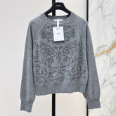 DIOR 25S FLORAL EMBROIDERED CASHMERE SWEATER 593