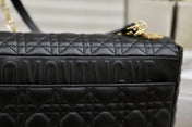 LARGE CARO BAG 28 BLACK SUPPLE CANNAGE CALFSKIN