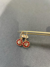 LUCKY STAR GOLD CARNELIAN EARRINGS