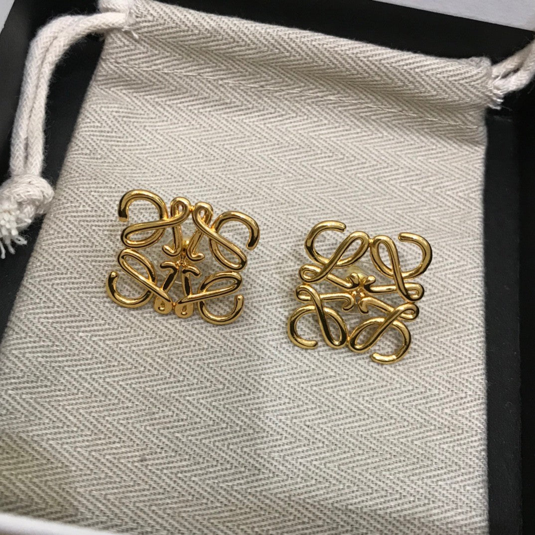 ANAGRAM GOLD EARRINGS