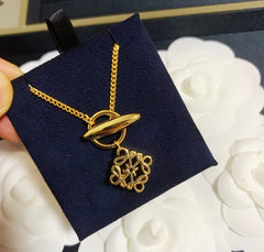 ANAGRAM PEDANT GOLD NECKLACE