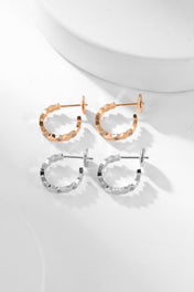 BEE LOVE DIAMOND HOOP EARRINGS