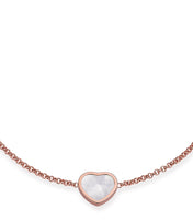 HAPPY HEART WHITE MOP PINK GOLD BRACELET DIAMOND