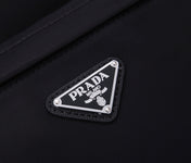 PRA BACKPACK 39 IN BLACK RE-NYLON AND SAFFIANO LEATHER