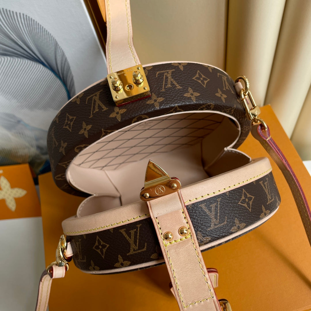 LV 25S PETITE BOITE CHAPEAU 17 IN BROWN MONOGRAM COATED CALFSKIN
