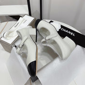 CC MARY JANE BLOCK HEEL WHITE SHEEPSKIN