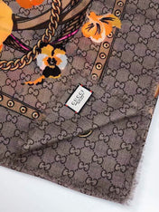 GUCCI 25S SCARF 140 IN CASHMERE 740372