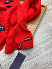 SET SCARF AND HAT IN CHERRY RED WOOL AND RABBIT FUR 386076