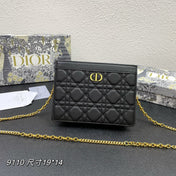 CARO POUCH 19 BAG IN BLACK CALFSKIN