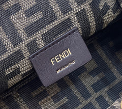 FENDI FIRST SMALL 26 IN COLORFUL SUEDE AND CALFSKIN WITH GOLD HARDWARE