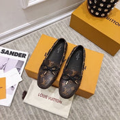 LV WOMEN'S DRIVER MOCCASIN IN CHOCOLATE BROWN MONOGRAM CALFSKIN