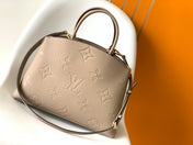 PETIT PALAIS PM MEDIUM SHOULDER BAG 29 IN BROWN EMBOSSED COWHIDE GOLD-TONE HARDWARE