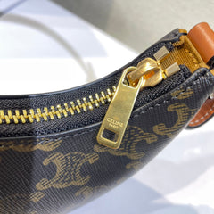 AVA BAG 75MM IN BLACK TRIOMPHE CANVAS AND CALFSKIN