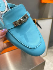 0Z MULE SKY CALFSKIN WITH PATTERN