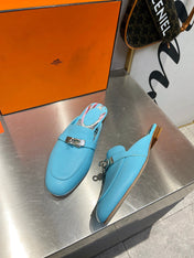 0Z MULE SKY CALFSKIN WITH PATTERN