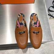 0Z MULE CARAMEL CALFSKIN WITH BLACK PATTERN
