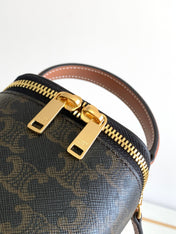TRIPHOME 9 CALFSKIN BLACK PATTERN BOX BAG