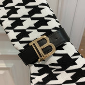 BALMAIN 26S HIGH-TOP BOOTS 105 MM IN BLACK AND WHITE FLYKNIT STYLE 3