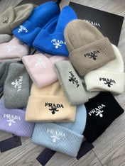 BEANIE HAT IN KHAKI BROWN WOOL 108747