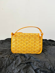 PLUMET POCKET WALLET 20 IN YELLOW GOYARDINE CANVAS AND LAMBSKIN TRIM